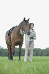 woman with Trakehner