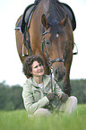 woman with Trakehner