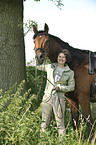 woman with Trakehner