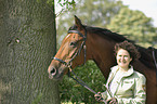 woman with Trakehner