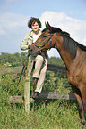 woman with Trakehner