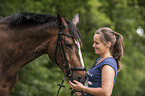 woman and warmblood