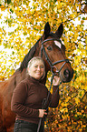 woman with Trakehner