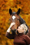 woman with Trakehner