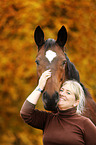 woman with Trakehner