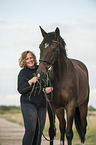 woman with Trakehner