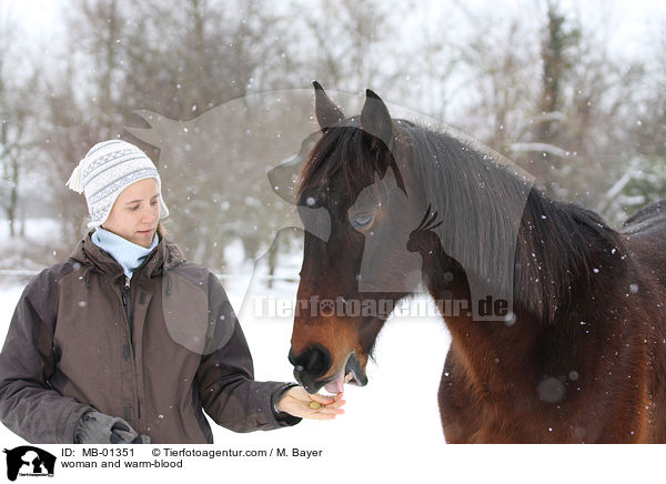 Frau mit Warmblut / woman and warm-blood / MB-01351