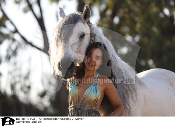 Warmblut und Mdchen / warmblood and girl / JM-17502