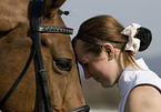woman and warmblood