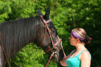 woman and warmblood