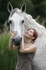 woman and warmblood