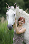 woman and warmblood