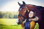 woman and warmblood