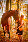 woman and warmblood