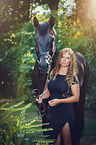 woman and warmblood