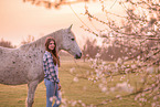 woman and warmblood