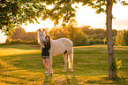 woman and warmblood