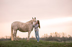 woman and warmblood