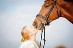 woman and warmblood