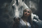 woman and unicorn
