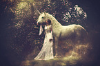 woman and unicorn