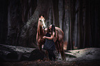 woman and warmblood