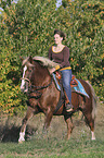 woman rides Horse