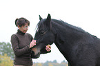 young woman with Welsh Cob