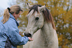 young woman with Welsh Cob