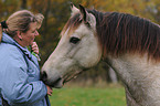 young woman with Welsh Cob