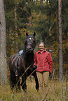 young woman with Welsh Cob