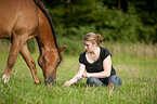 woman with Welsh-Cob