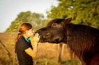 young woman with Welsh Cob