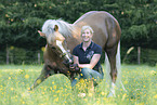 woman and Welsh-Cob