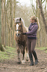 woman and Welsh-Cob