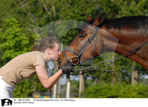 Frau und Westfale / woman and horse / NS-01505