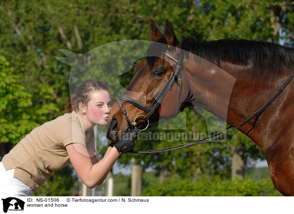 Frau und Westfale / woman and horse / NS-01506