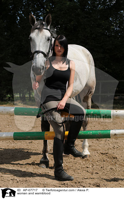 Frau und Westfale / woman and warmblood / AP-07717