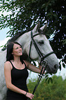 woman and warmblood