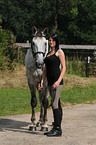 woman and warmblood