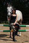 woman and warmblood