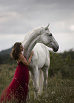 woman with Westphalian horse