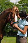 woman with pony