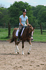 woman riding a pony