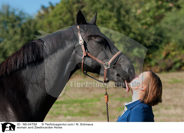 woman and Zweibruecker Horse / NS-04768