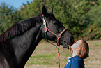 woman and Zweibruecker Horse