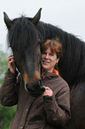 woman with frisian crossbreed