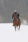 man rides halfbreed