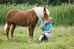 woman and crossbreed