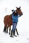 young woman with horse